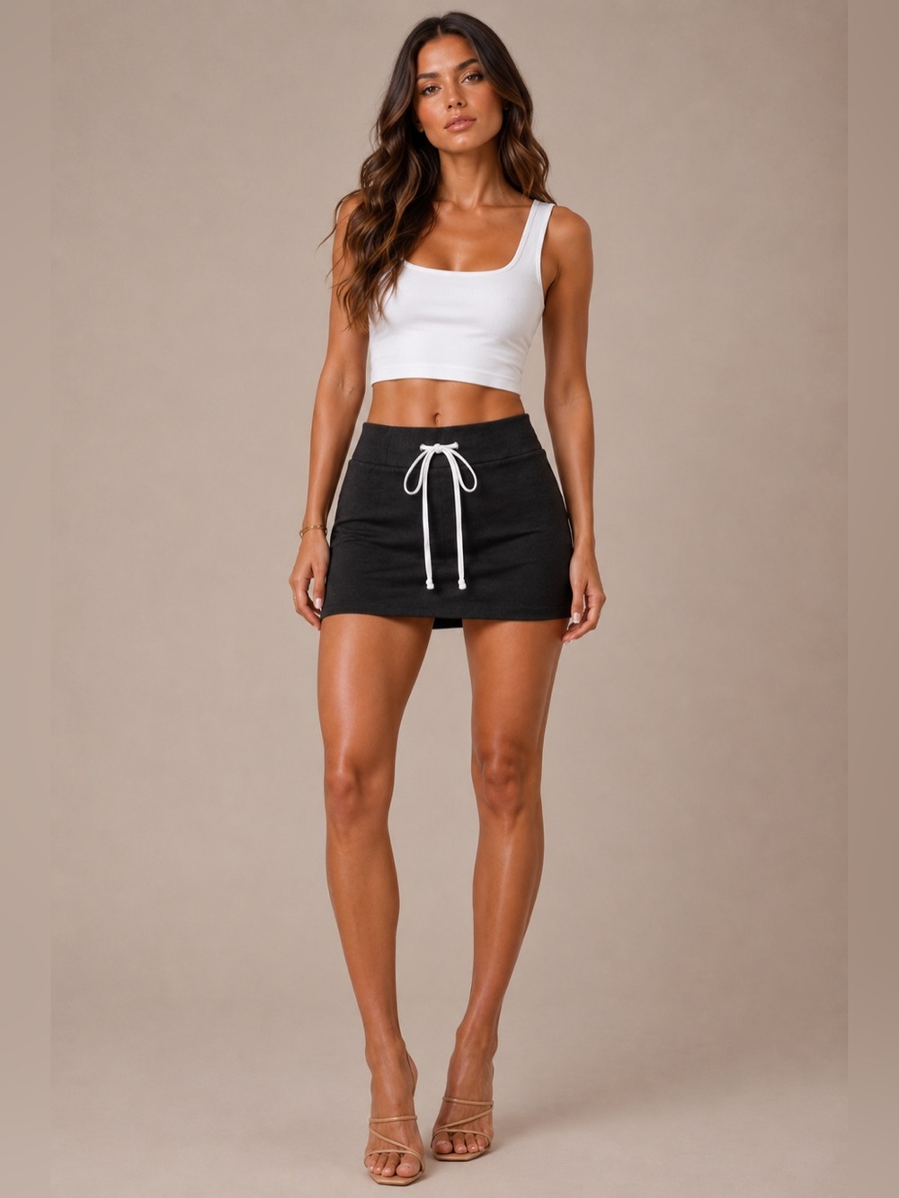 NWT Side Slitted Mini Skort - Black
